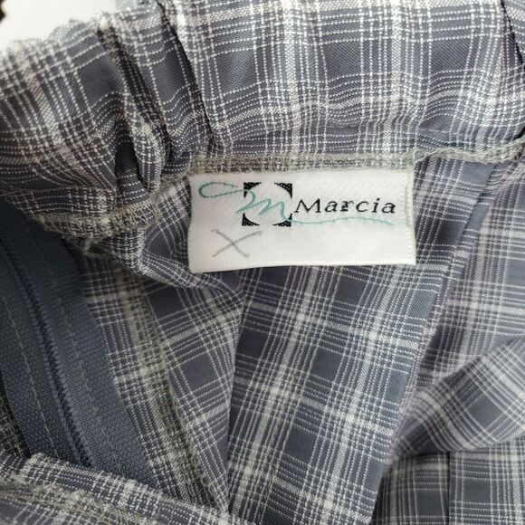Marcia Womens Gray Plaid Pleated Tennis‎ Skirt Sporty Athletic Golf Size XL - Picture 2 of 6